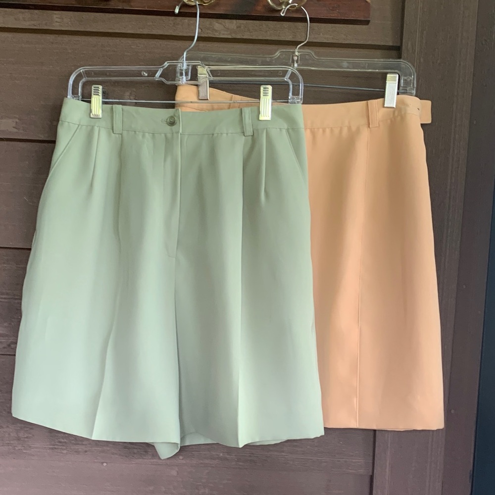 Elegant Mint and Peach Astra Classic Bermudas and Skort
